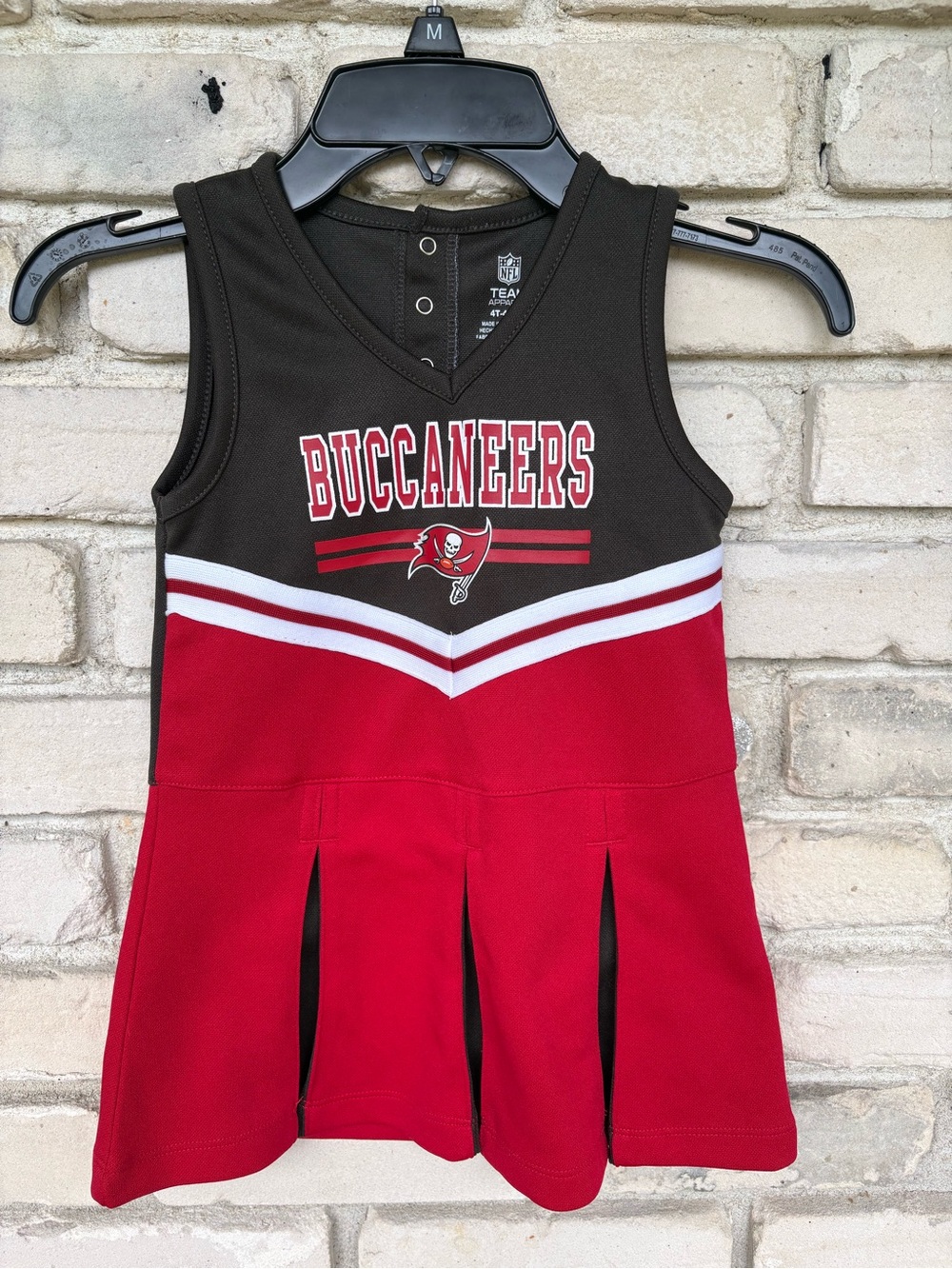 NFL Buccaneers  Kids Red & Black Cheerleading Dress